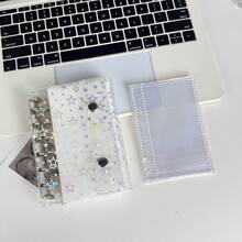 Zazumi 1 A7 Size Portable Transparent Binder, Can Be Used As A Transparent Sticker Book, Sticker Book, Photo Storage Bag, Photo Album, Budget Planner, Diary Notebook, Office Supplies - Multicolor - View 11