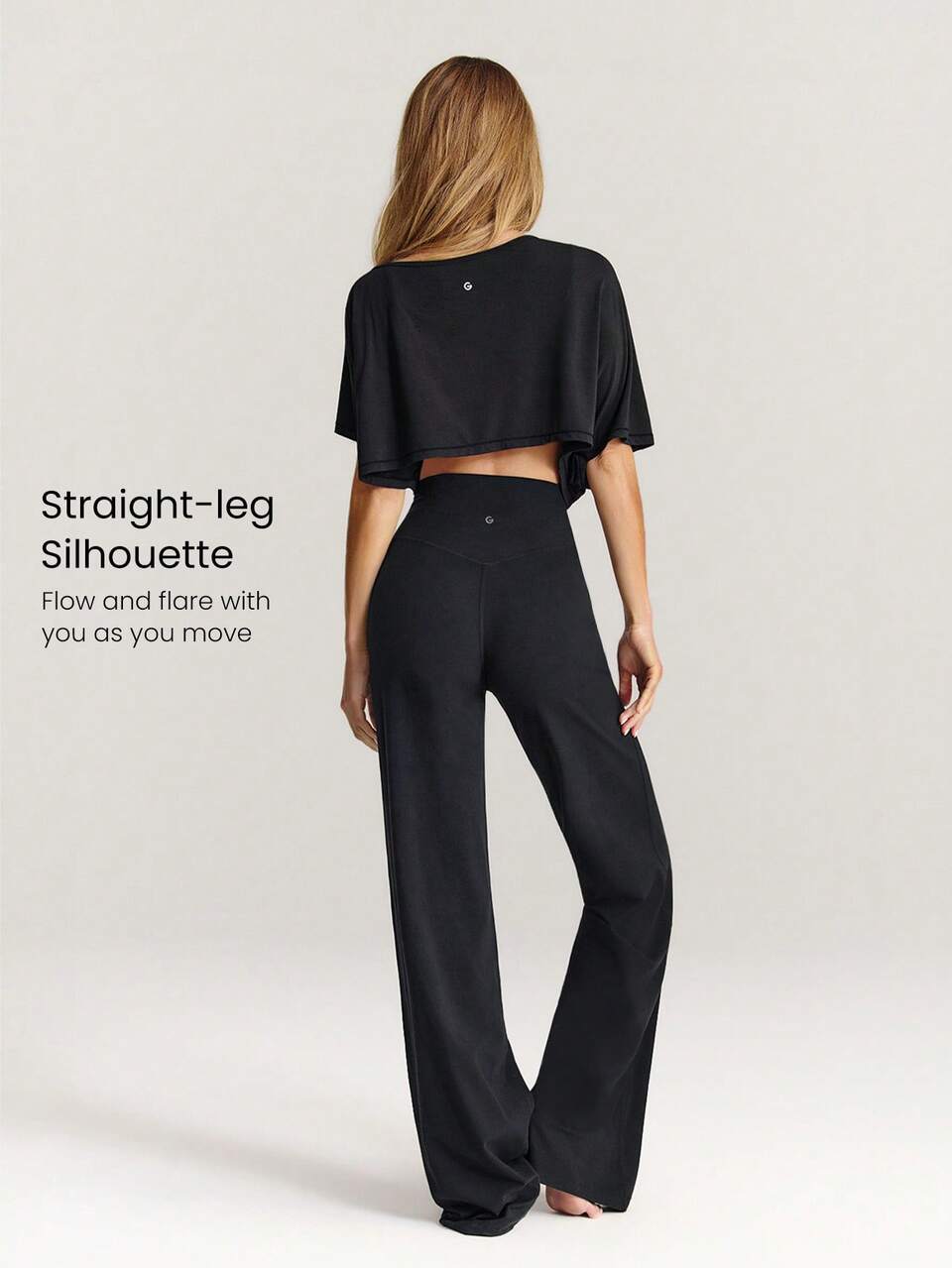 35" FeatherFit™ Long Strides Buttery-Soft Sweat-Wicking Stretchy Crossover Waist Tall Side Pockets Wide-Leg Pants Yoga Pilates