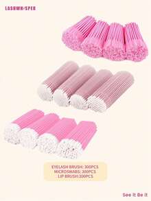 Bộ cọ chải mi dùng một lần 10/60/150/300/450/600/750/900 chiếc, cọ 2 trong 1, cọ tán mascara và cọ môi, bộ dụng cụ nối mi mềm mại kèm dụng cụ làm sạch hai đầu dành cho nghệ sĩ nối mi, sử dụng tại nhà và salon. - Nhiều màu - Xem 14