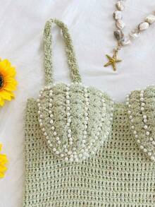 Soleia Đầm ngắn ôm sát dáng vỏ sò, viền tua rua, dây mảnh, phong cách Bohemian, Boho, thích hợp cho kỳ nghỉ, mùa xuân/hè, ngày Valentine, hẹn hò. - Nhiều màu - Xem 7