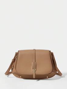 SHECARRY Women's Fashion Versatile Commuter Minimalist Crossbody Bag - Apricot - View 2