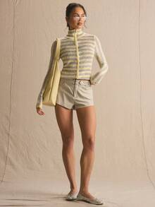 MUSERA Studded Detail Micro Mini Shorts Spring Summer Cosy Cute Daily Girly Vacation Spring Outfit Casual Easter Casa De Muse - Dark Grey - View 3