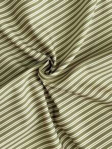 Airaco Women's Striped Tie Collar Single-Breasted Casual Versatile Daily Wear Shirt - Green - View 6