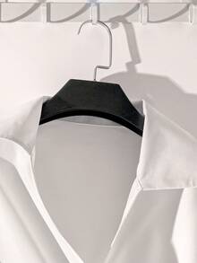 Franclia Classic Commute & Daily Casual V-Neck Tie Waist Lantern Sleeve Blouse, Spring/Summer White Elegant Top Shirts For Women Elegant White Blouses Elegant White Long Sleeve Blouse - White - View 4