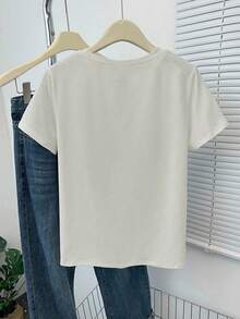 Resyla Women's Casual Vacation Floral & Shell Print T-Shirt - White - View 2