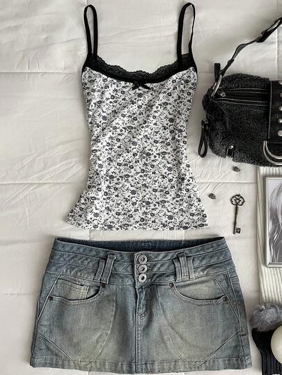 Glimmora Women's Casual Ditsy Floral Camisole Top, Summer