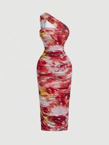 X Belle Mariano  MOD Vestido sin mangas con pliegues asimétricos de estilo vintage para mujer - Multicolor 2 - Ver 4