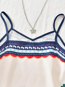 Sparklyn 少女热带印花吊带度假连衣裙 - 彩色 - 查看 6