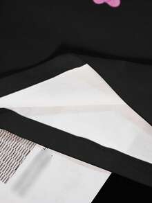 SHEIN X Care Bears Women's Round Neck Short Sleeve Casual Versatile T-Shirt, - White - View 4