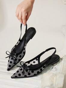 CUCCOO CHICEST Sandalias planas de punta puntiaguda, versátiles y transpirables de malla para mujer en verano - Albaricoque - Ver 7