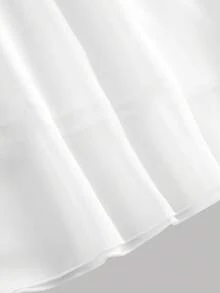 Pitira 青少年女孩兒童白色夏季奢華雪紡婚禮派對禮服，小伴娘花童領聖體禮服，適用於青少年舞會、活動與場合 - 白色 - 查看 6