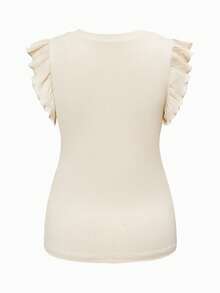 SHEIN Camiseta de maternidad de unicolor, cuello redondo, casual y versátil para uso diario - Multicolor - Ver 5