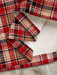 Glimmora Women's Plaid Ruched Casual Versatile Daily Wear Top - Multicolor - View 5