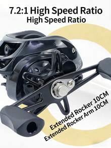 Black Metal Baitcasting Reel Ultra Light Stream Fishing Anti Backlash System Smooth Long Cast Professional Grade Durable Construction - Multicolor - View 4