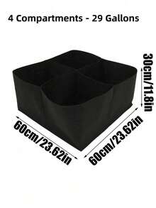 Túi trồng cây nhiều ngăn bằng nỉ đen, chất liệu vải thoáng khí, 8 ngăn, có thể tái sử dụng, dễ dàng mang theo và có tay cầm. - màu đen - Xem 4