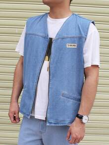 Manfinity Homme Men Denim Jackets - Light Wash - View 5