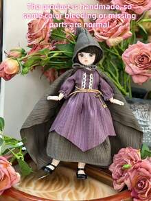 POKOJA LAND 1个30厘米6件套乙烯基娃娃玩具洛丽塔时尚衣橱套装可更换服装粉色蓝色白色可爱服装收藏装扮游戏礼物送给女孩青少年生日派对拍照道具（非毛绒填充） - 彩色 - 查看 8