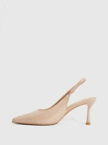 CUCCOO SZL Women's Pointed Toe Buckle Design Fashionable High Heels, Versatile For Daily Wear Valentine's Day - skin tone - View 5