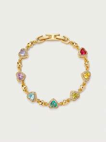 Glisma 18K镀金锆高级个性化手链 - 彩色 - 查看 8