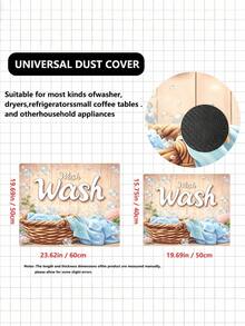 1PC Multipurpose Rubber Bottom Absorbent Quick Drying Dustproof Protector Mat Pattern Print Washing Machine Top Pad Fridge Cover Mat Coffee Station Desktop Mat Laundry Room Kitchen Dining Room Home Appliance Accessories Modern Home Decor - Multicolor - View 9