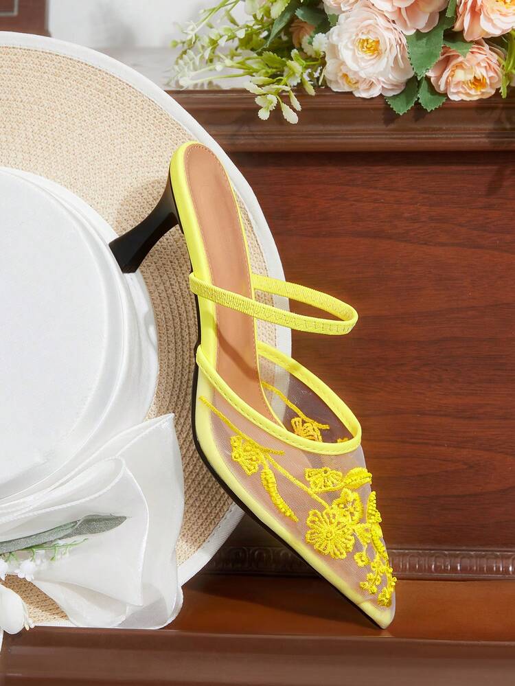 CUCCOO HITCHD Women Shoes Pointed Rhinestones Thin Heel High Heel Medium Heel Elegant Casual Simple Wedding Comfortable Portable Foot Set Workplace Commuter Elegant Fashion Women's High Heel Shoes High Heel Dating Elegant Wear Workplace Wear Formal Settings Wedding Shoes Spring Shoes Bride Shoes