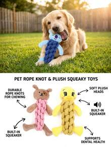 PETSIN 1PC Pet Toy For Puppies, Bite-Resistant, Suitable For Pomeranians And Other Small Dogs, Interactive Dog Toy. - Multicolor - View 2