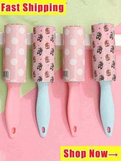 Mini Portable Lint Roller, Refillable & Detachable Lint Remover For Clothes And Pet Hair On The Go