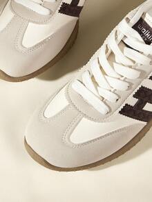 CUCCOO EASI Zapatos deportivos versátiles y casuales con suela plana para mujer - Burdeos - Ver 5