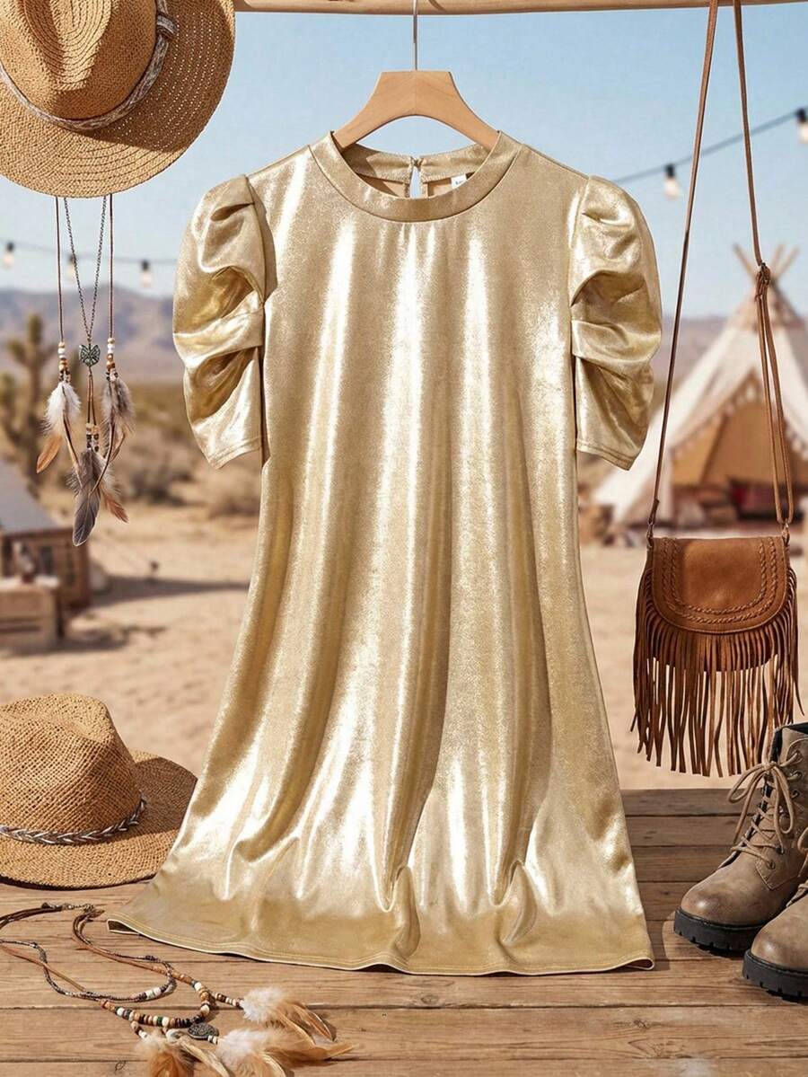 SHEIN Clasi 豹纹短袖女式连衣裙