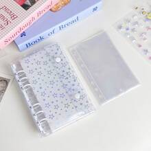 Zazumi Bìa sổ tay dạng vòng trong suốt A6, sổ dán sticker, tem niêm phong, hộp đựng sticker 3D, bìa sổ tay PVC 6 lỗ dạng vòng để tự làm nhật ký. - Nhiều màu - Xem 16