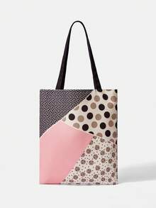 HELLO KITTY AND FRIENDS | SHEIN A Fashionable Cartoon Cute Embroidered Canvas Bag - Pink D - View 4