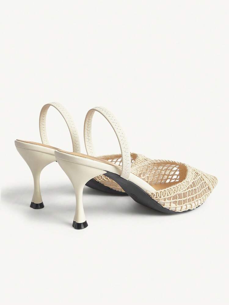 CUCCOO CHICEST Women's Fashionable Elegant Hollow-Out Pointed Toe Pumps, Summer Wedding Shoes Summer Shoes Bride Shoes