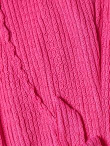 Musera Resort 系带前开襟褶皱细节纹理沙滩裤泳装罩衫度假夏季旅行沙滩装 Casa Calypso - 紅色 - 查看 6