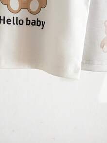 SHEIN Playful Pals 5件套休闲白色针织无袖背心，适合作为内搭，可用于户外活动、休闲穿着、旅行，适合6个月至3岁男婴。 - 彩色 - 查看 7