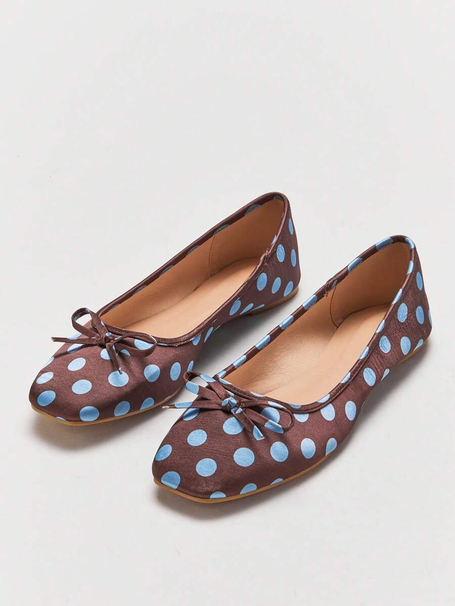 Solezae Giày búp bê nữ bằng satin, kiểu dáng thanh lịch, thoải mái. - Nhiều màu - Xem 1