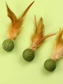 PETSIN 1 只猫薄荷玩具，猫零食，猫用洁齿草，猫咪趣味玩具，耐咬小猫玩具，猫薄荷旋转球，玩具 - 彩色 - 查看 18