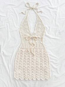 Soleia Women's Apricot Knit Textured Bandeau Bralette,Boho Beach Vacation Holiday Outfit For Party,Date,Wedding Season,Music Festival In Autumn - Apricot - View 2