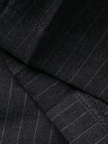 DAZY 女士条纹韩式休闲百褶裙 - 灰色 - 查看 3