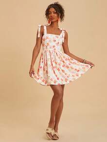 Travachic Tropical Marine Life Print Cami Dress - Apricot - View 4