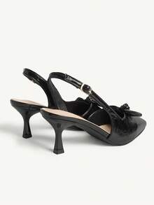 CUCCOO CHICEST Women Shoes Classic Simple Women's High Heels Shoes Bow Decorative Elegant Elegant And Comfortable Versatile High Heels - Black - View 11
