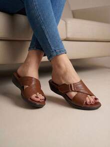 Women Slides - Brown - View 4