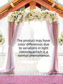 Pink Glitter Sequin Aisle Runner Wedding Birthday Party Decor Sparkle Carpet Non Shedding Indoor Outdoor Event Commercial Home Decoration Reusable Sturdy Non Slip Backing - Pink - View 4