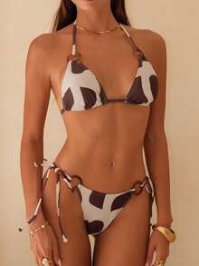 Swim Chiccia Đồ bơi nữ mùa xuân/hè 26SS dành cho bà bầu, Bộ bikini nữ in họa tiết toàn thân, Áo tắm nữ mới cho kỳ nghỉ biển 2026, Thích hợp cho đi học, kỳ nghỉ, hẹn hò, trà chiều, phong cách miền Tây, du thuyền, bãi biển, đảo, du lịch đường bộ, mọi mùa, lễ hội âm nhạc, kỳ nghỉ Boho, kỳ nghỉ Bohemian, mùa thu thư giãn, phong cách Boho miền Tây, Váy thanh lịch cho phụ nữ, Áo tắm in họa tiết đầy màu sắc sống động cho kỳ nghỉ. Bikini in họa tiết bò sữa, Áo tắm in họa tiết động vật, Bộ bikini tam giác 2 mảnh, Áo tắm hai mảnh nữ, Bikini in màu nâu, Bikini họa tiết hình học, Áo tắm đi nghỉ mát - Nhiều màu - Xem 8