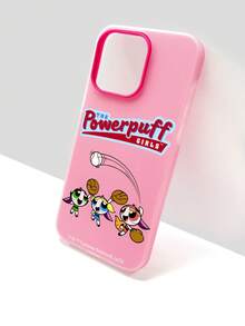 THE POWERPUFF GIRLS X SHEIN 飞天小女警棒球手机壳，品红色PC+半透明沙色TPU混合材质，磨砂质感，保护摄像头，可爱卡通运动图案，防震保护壳，日常使用及生日礼物，适合女孩和卡通迷，兼容iPhone 11/12/13/14/15/16/17 Pro Max，手机配件，快速发货 - 玫紅色 - 查看 8