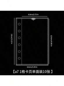 Zazumi A7尺寸透明便携式文件袋，带双按扣——非常适合存放照片。也可作为相册使用，用于收纳文具、笔记本、贴纸簿、办公用品、学习用品，或任何您需要随身携带的物品。 - 多色彩 - 查看 17