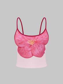 Sundraya Floral Print Camisole, Casual Summer Vacation - Multicolor - View 4