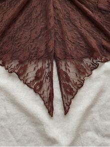 Soleia Bộ đồ 2 món gồm áo croptop xếp ly vạt lệch và chân váy ngắn, thời trang cho buổi hẹn hò. - Cà phê nâu - Xem 4