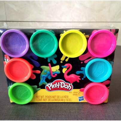 Hasbro Modeling Clay Set 8 Colors 454g Soft Molding Dough Kit, Bright Rainbow Craft Compound For DIY Art Projects, Easy Shape Reusable Play Material, Creative Classroom Activity Supplies Gift Idea