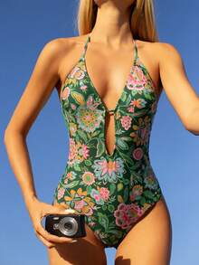 Swim Vcay Women's Summer Vacation Beach Paisley Print Spaghetti Strap Bikini Set - Multicolor - View 3