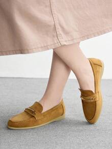 CUCCOO BIZCHIC Zapatos planos de slip-on para uso diario de mujer - Marrón - Ver 3